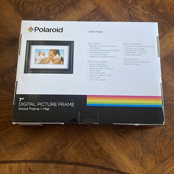 Polaroid 7" Digital Picture Frame in black NEW - Picture 5 of 7